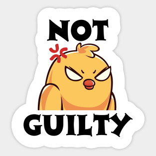 not guilty chicken Sticker